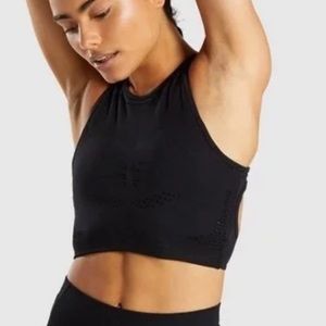 Gymshark flawless knit sports bra in black Sz small